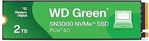 Resim Western Digital Green SN3000 NVMe 2 TB (5.000 MB/sn'ye kadar okuma 4.000 MB/sn'ye kadar yazma) - WDS200T4G0E 