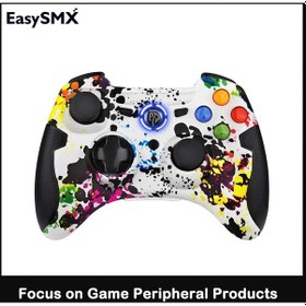 Resim Easysmx Kablosuz Pc Gamepad, Pc Windows İçin Oyun Kumandası, Ps3, Android Tv Kutusu, Turbo Titreşim Fonksiyonu Joystick Kontrolü 