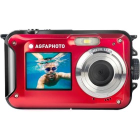 Resim AgfaPhoto Agfa Photo Realishot Wp8000 Fotoğraf Makinesi Kırmızı 