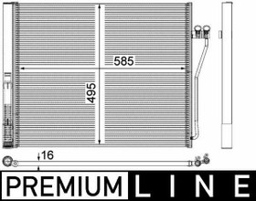 Resim MAHLE AC568000P | Klima Radyatörü (Premıum Line) BMW F01 F02 F03 F04 