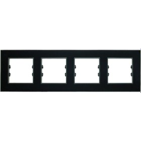 Resim Asfir Schneider Asfora Serisi Pleksiglas Parlak Siyah Dörtlü Çerçeve Apg204-71 Modeli 