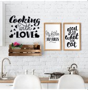 Resim Bk Home Dekoratif Doğal Ahşap Raf Mutfak Konseptli 2’Li Ahşap Tab (551038787) Bk