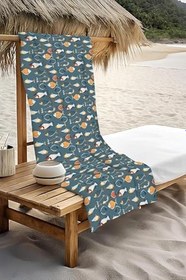 Resim Dijital Baskı Plaj Deniz Havlusu Balık Desenli Peştamal HVL0070 