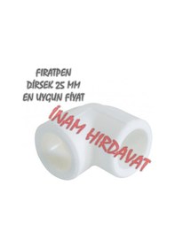 Resim Dirsek - 25 Mm Firatpen Beyaz Renk Dirsek 