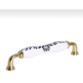 Resim Porcellana Perla Porselen Kulp-dolap-çekmece-mobilya-mutfak Dolabı-çocuk Odası-safir128mm(12,8CM)-altın-beyaz-stk5262 