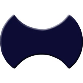 Resim Armada Çini 12x20 cm Kemik Kobalt Şekilli Seramik 