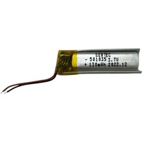 Resim 501035 3.7v 130mah Li-polymer Pil Devreli/1.5a 
