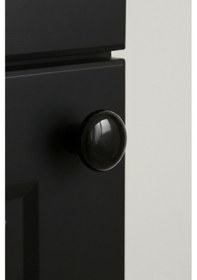 Resim Siyah Plastik Mantar Düğme Mobilya Kulpu - Tek Vidalı - Dolap Ve Çekmece Kulpu Siyah 