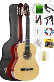 Resim Midex MGX-200NT 4/4 Yetişkin Boy Full Set Kaliteli Klasik Gitar 