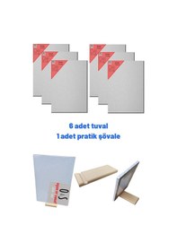 Resim 6 Adet Tuval, Resim Tuvali Seti, Tual Ve Şövale, Ressam Tuval Şövalye Seti 2 