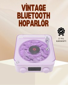 Resim byzm Retro Pikap Hoparlör – Şarjlı Kablosuz Projektör ve Gece Lambası 