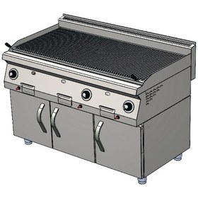 Resim Karacasan Endüstriyel 900 Seri Dolaplı 120 Cm Doğalgazlı Sulu Balıksırtı Izgara Krcs.eızdsbg.1290 