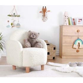 Resim Lorence Home Moylo Teddy Çocuk Koltuğu Beyaz 