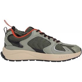 Resim Erkek Farklı Materyalli Runner Sneaker - Yeşil Pewter Green 