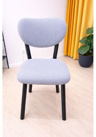 Resim A Kalite Elma Sandalye Kılıfı Bohem Sandalye Kılıfı Kum Desen Esnek Kumaş Lastikli 2 Parça Gri 