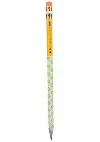 Resim Faber Castell Çiçekli Silgili Kurşun Kalem-turuncu Çok Renkli 