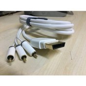 Resim Platoon Ekstra Kaliteli 2 Metre Xbox 360 X Box Rca Kablo 3 Rca Lale 