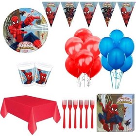 Resim Spiderman Örümcek Adam Doğum Günü Konsepti Parti Malzemeleri Seti N11.11059 