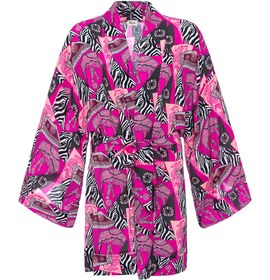 Resim Pink Zebra Kısa Kimono - One Size 