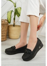 Resim Nesilshoes Nesil Shoes Nstar 403 Siyah Kot Anatomik Günlük Kadın Ayakkabı 