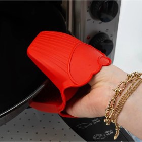 Resim Silikon Fırın Eldiveni Vak Vak 2 Li Kırmızı Kırmızı 