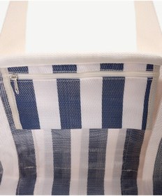 Resim Yargıcı Çizgili Büyük Plaj Çantası 26ykcn3162x 004 Lacivert 