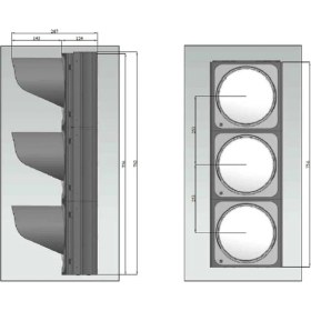 Resim 200 mm Power Ledli Oto Sinyal Verici, Trafik Lambası 