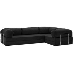 Resim Legom Modüler Koltuk Takımı L Koltuk Sünger Yatak Kanepe Siyah 