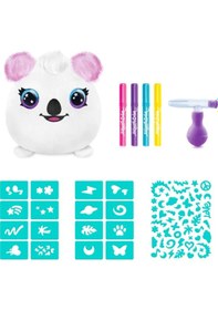 Resim Airbrush Plush Neon Boyanıp Yıkanabilen Peluş Koala Mavi 