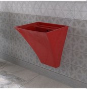 Resim Lucco Loop 50 CM Asma Monoblok Lavabo Kırmızı 