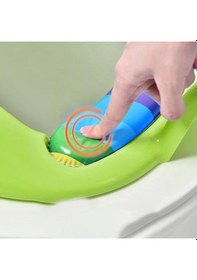 Resim Kurbağa Model Çocuk-bebek Yanlardan Tutmalı Yumuşak Süngerli Klozet Kapağı Adaptörü Yeşil 