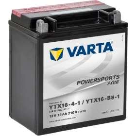 Resim Varta YTX16-BS-1 Bakımsız Motosiklet Aküsü Powersports Agm 