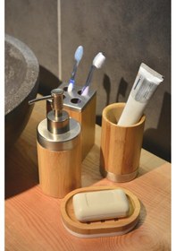 Resim Bambum Mystik - 4 Parça Banyo Seti Ahşap 