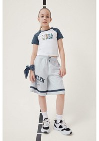 Resim Defacto Kız Çocuk Nba Wordmark Fitted Bisiklet Yaka Ribana Kısa Kollu Tişört E7629a825hser98 Ekru 