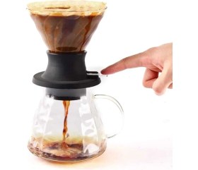 Resim Hype Store Cam Kahve Dripper Kahve Damlatıcı Demleme Aleti, 200 ml 
