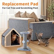Resim Kendinden Yapışkanlı Kesilebilir Kedi Mobilya Koruyucu Ped - Dayanıklı Gri Tırmalama Matı için Kanepeler, Kapılar, Kedi Ağaçları & Raflar (100.08cm x 40.13cm) - Mobilya Güvenliği ve Ev Dekoru için Çizilmez Yüzey Koruyucusu, Evcil Hayvan Hasarı Önleme, Esnek Uyumlu Kaplama, Yumuşak Kumaş Örtü 