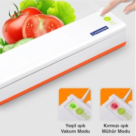 Resim Küchen Pratic Ev Tipi Elektrikli Gıda Vakum Makinesi - Mavi + 10 Poşet 