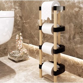 Resim SEOWOOD Ahşap Modüler Wc Tuvalet Kağıtlığı Vidasız Montaj 