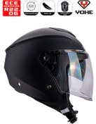 Resim Yohe MOTOR KASKI 852-MATT BLACK 