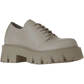 Resim Bueno Shoes Bej Deri Kadın Dolgu Topuklu Ayakkabı 01wv4604 
