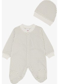 Resim Breeze Kız Bebek Patikli Tulum Minik Kalp Desenli 0-6 Ay, Beyaz-beyaz Beyaz 