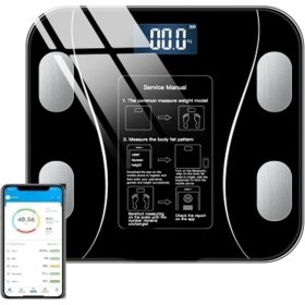 Resim çınar ticaret dijital baskül yağ su kas vücut kitle endeksi kilo ölçer pilli bluetoothlu 