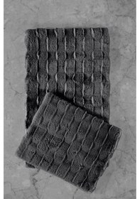 Resim Elart Rita Paspas Takımı 60x100 Cm Antrasit Antrasit 