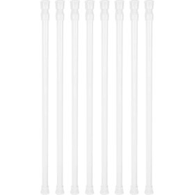 Resim Galaxxy Küçük Gergi Çubukları 15,7 Inç Ila 28 Inç Yay Uzatılabilir Perde Perde Duş Perdesi Mutfak Dolabı Çatal Bıçak Takımı, Dolaplar ve Dolaplar Için Teleskopik Çubuk, Beyaz (Yurt Dışından) 