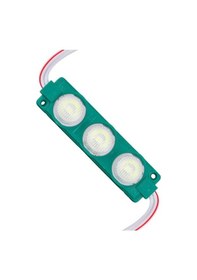Resim 12v Parmak Lamba 3-ledli Mercekli Yeşil 74 20 Mm 