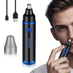 Resim GERTZY USB Şarj Edilebilir Elektrikli Burun Tüyü Kesici Erkekler ve Kadınlar İçin - ABS Malzeme, Lityum Pil, Kullanımı Kolay, Mükemmel Babalar Günü Hediyesi, Yüz Tüyü Kesici | Modern Burun Tüyü Kesici | Dayanıklı Burun Tüyü Kesici 