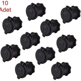 Resim BuharaElektronik A Kalite 10 Adet Oto Çakmak Fiş Çakmaklık Dişi Pano Tip 30Mm Şase Monteli 