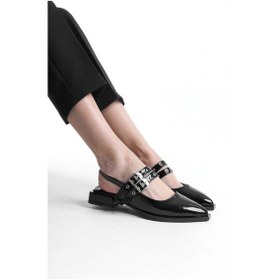 Resim Hazel Kadın Zımba Tokalı Sandalet A006-k006 Siyah 