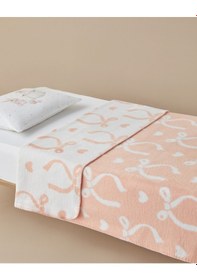 Resim English Home Love Bow Pamuklu Bebe Battaniye 100x120 Cm Somon Somon 