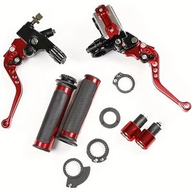 Resim Chuangyinshop Evrensel Ayarlanabilir Hidrolik Debriyaj Kit Red Kit Motorcycle Brake Master Cylinder Scooter Atv Spor Dirt Bike 